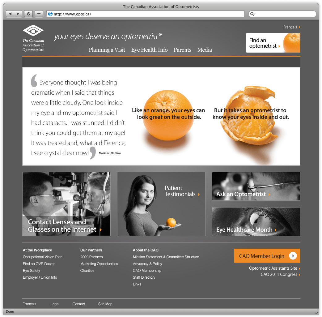 Canadian Association of Optometrists Website