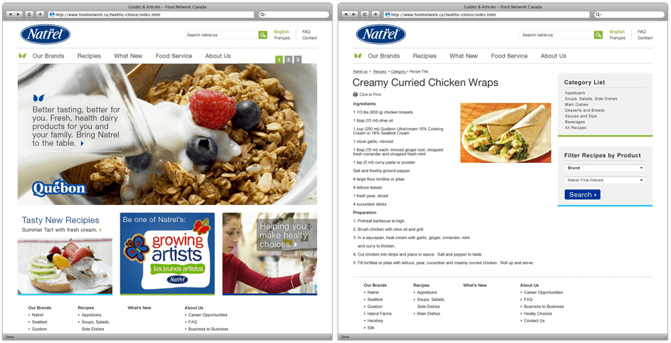 Natrel.ca Website