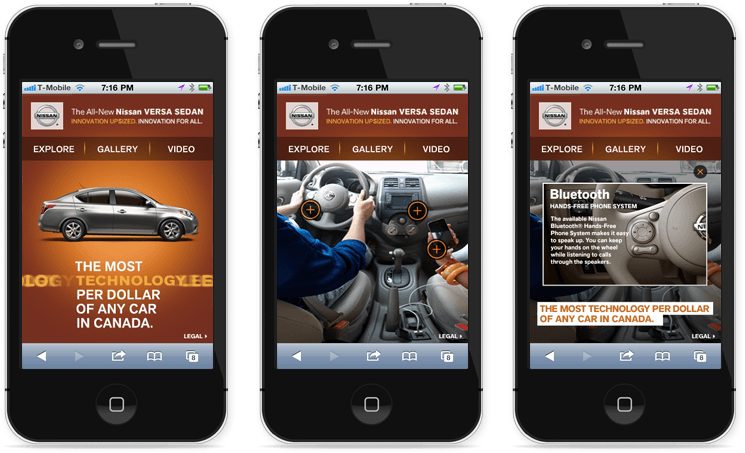 Nissan Versa iPhone Ad media